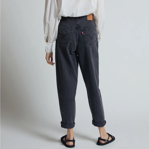 Levi's High Loose Taper Jeans Women’s Size 34 Lose Control Black - Picture 15 of 16